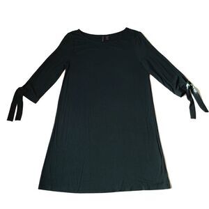 Paraphrase 3/4 Tie Sleeve A-Line Dress